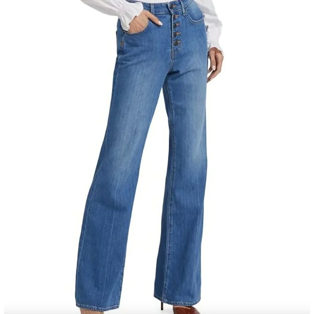 VERONICA BEARD Crosbie Wide Leg High Rise Jeans in Astra